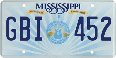 MS license plate GBI452