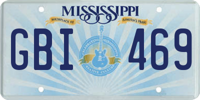 MS license plate GBI469