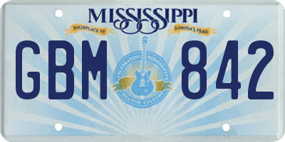 MS license plate GBM842