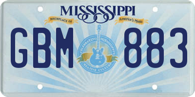 MS license plate GBM883