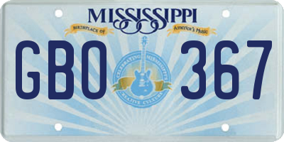 MS license plate GBO367