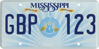 MS license plate GBP123