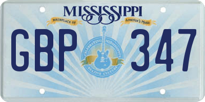 MS license plate GBP347
