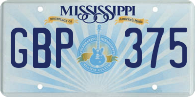 MS license plate GBP375