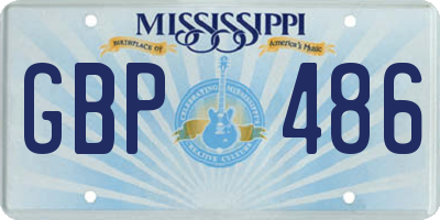 MS license plate GBP486