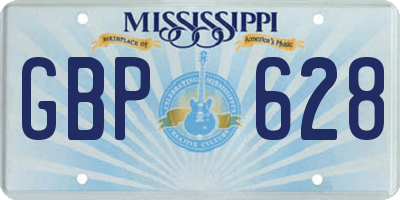 MS license plate GBP628
