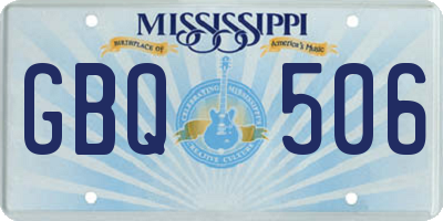 MS license plate GBQ506