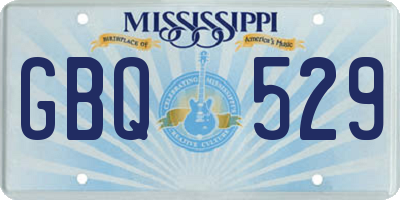 MS license plate GBQ529