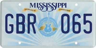 MS license plate GBR065