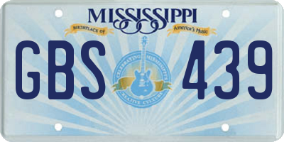 MS license plate GBS439