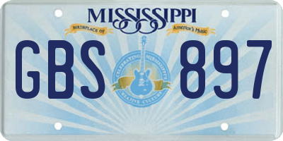 MS license plate GBS897