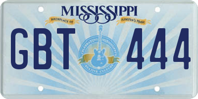 MS license plate GBT444
