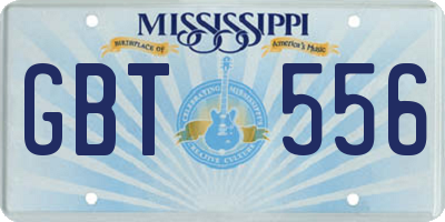 MS license plate GBT556