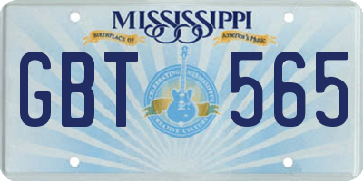 MS license plate GBT565