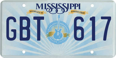 MS license plate GBT617