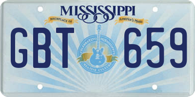 MS license plate GBT659