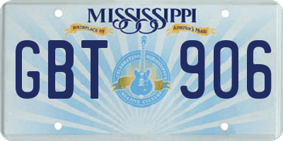 MS license plate GBT906