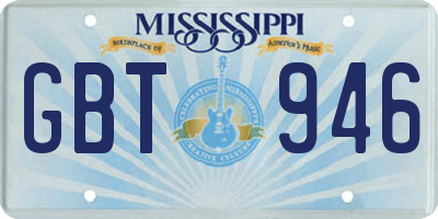 MS license plate GBT946