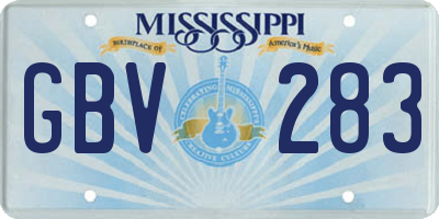 MS license plate GBV283