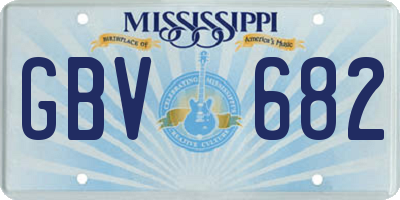 MS license plate GBV682