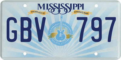 MS license plate GBV797