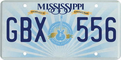 MS license plate GBX556