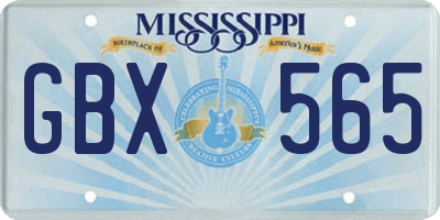 MS license plate GBX565