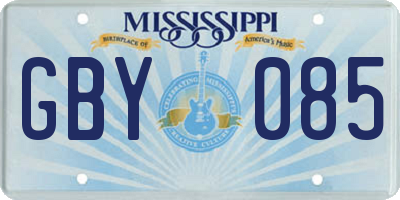 MS license plate GBY085