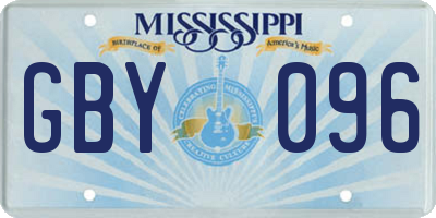 MS license plate GBY096