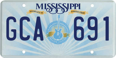 MS license plate GCA691