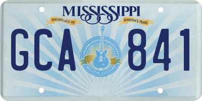 MS license plate GCA841