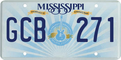 MS license plate GCB271