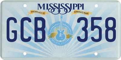 MS license plate GCB358