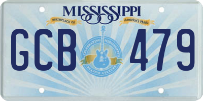 MS license plate GCB479