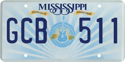 MS license plate GCB511