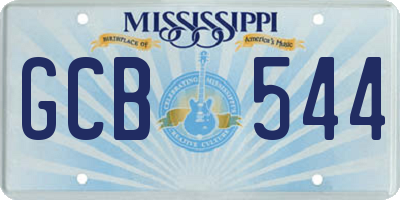 MS license plate GCB544