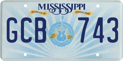 MS license plate GCB743