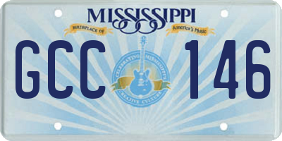 MS license plate GCC146