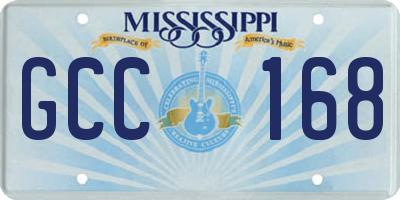 MS license plate GCC168