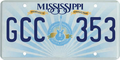 MS license plate GCC353