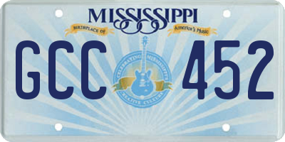 MS license plate GCC452