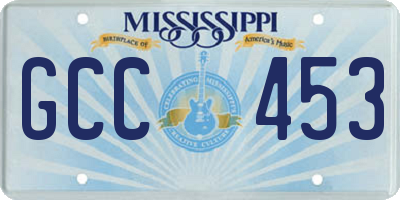 MS license plate GCC453