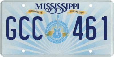 MS license plate GCC461