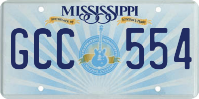 MS license plate GCC554
