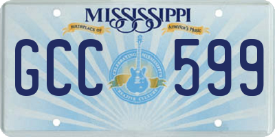 MS license plate GCC599