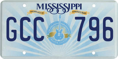 MS license plate GCC796