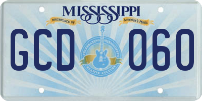 MS license plate GCD060