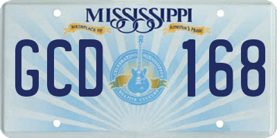 MS license plate GCD168