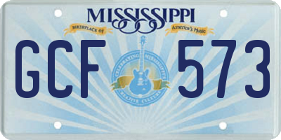MS license plate GCF573