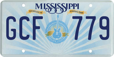 MS license plate GCF779